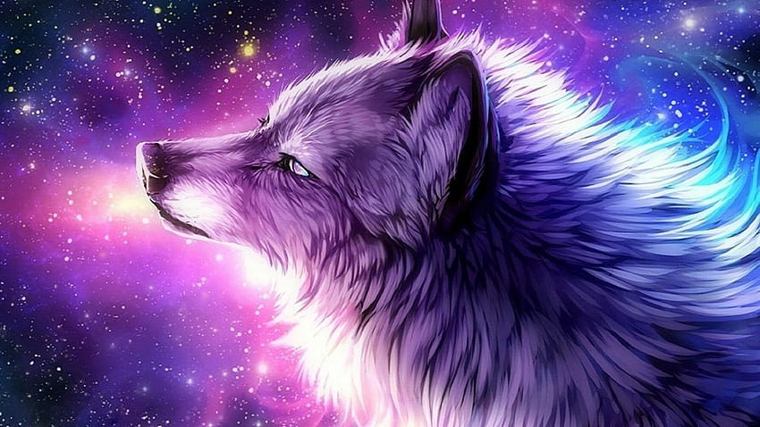 Galaxy Dogs on Dog, purple dog HD wallpaper
