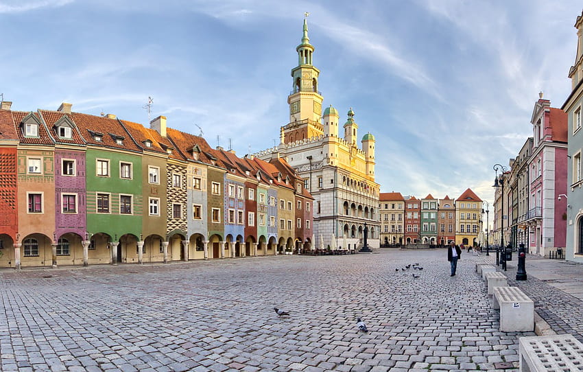 home, area, Poland, town hall, Poznan , section город HD wallpaper
