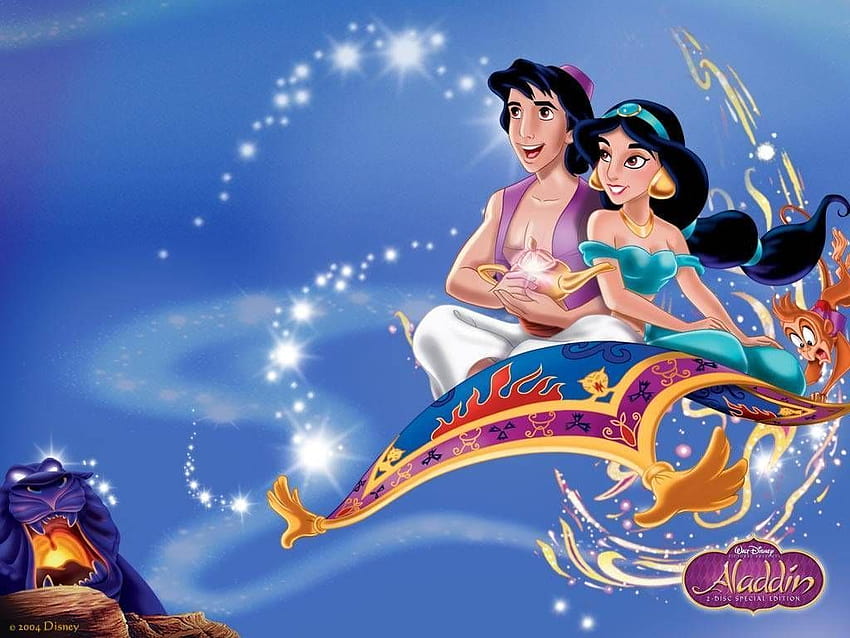 Dibujos animados de Aladdin y Jasmine fondo de pantalla | Pxfuel