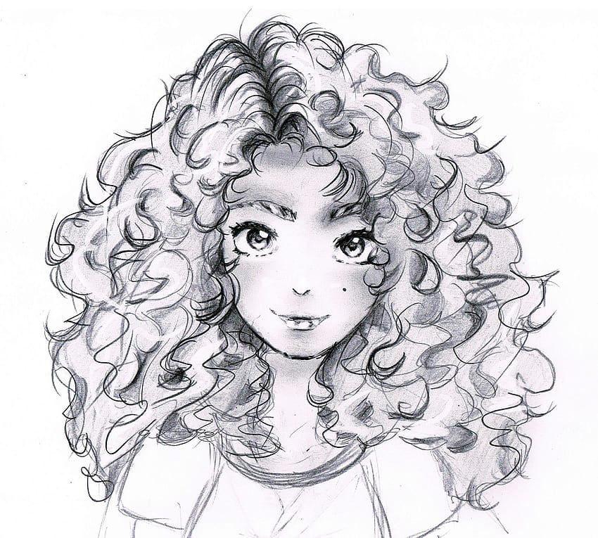 Drawing Anime Long Hair  Draw Anime Curly Hair HD Png Download   Transparent Png Image  PNGitem