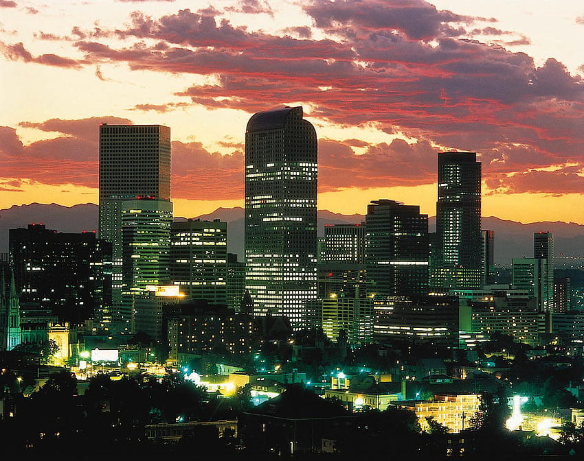 Denver Skyline at Night , Backgrounds HD wallpaper | Pxfuel