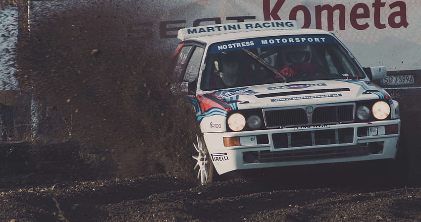3091982 / action, dirt, gravel, lancia delta, motor sport, power, rally HD wallpaper