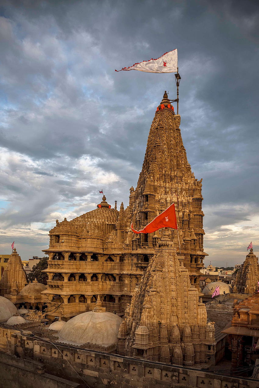 ドワルカディッシュ寺院、ドワルカ、インド: ヒンズー教、ジェイ ドワルカディッシュ HD電話の壁紙