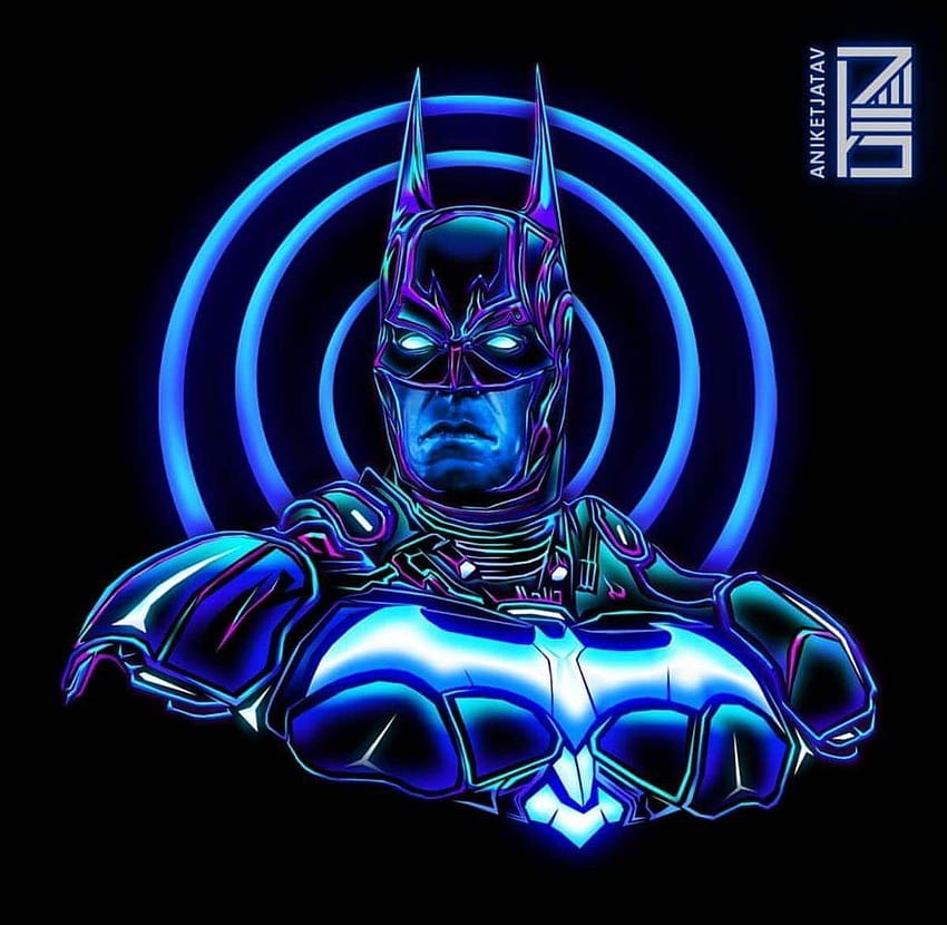 Batman Neon list, superhero neon HD wallpaper