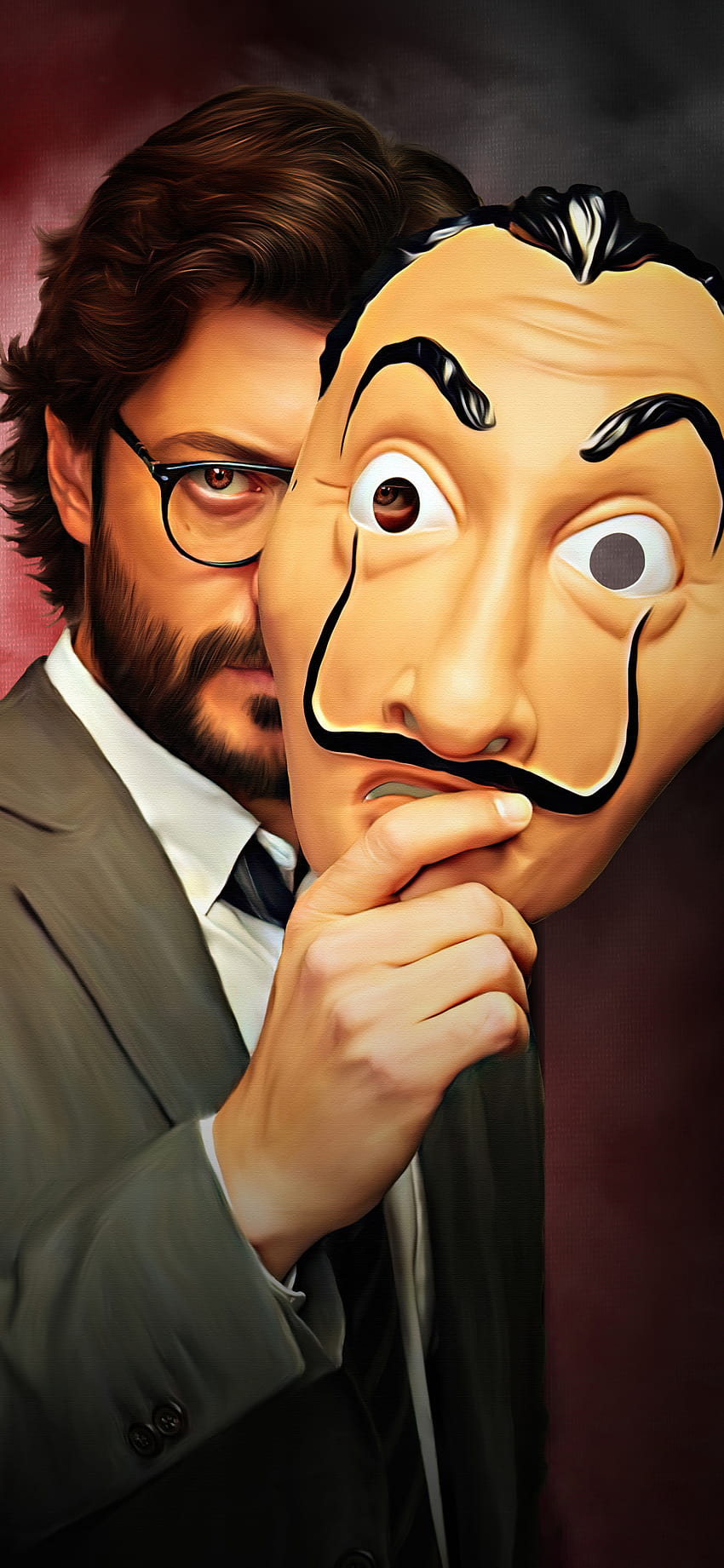 1125x2436 The Professor Digital Painting Money Heist Iphone XS,Iphone 10,Iphone X , Backgrounds, and, professor mobile HD phone wallpaper