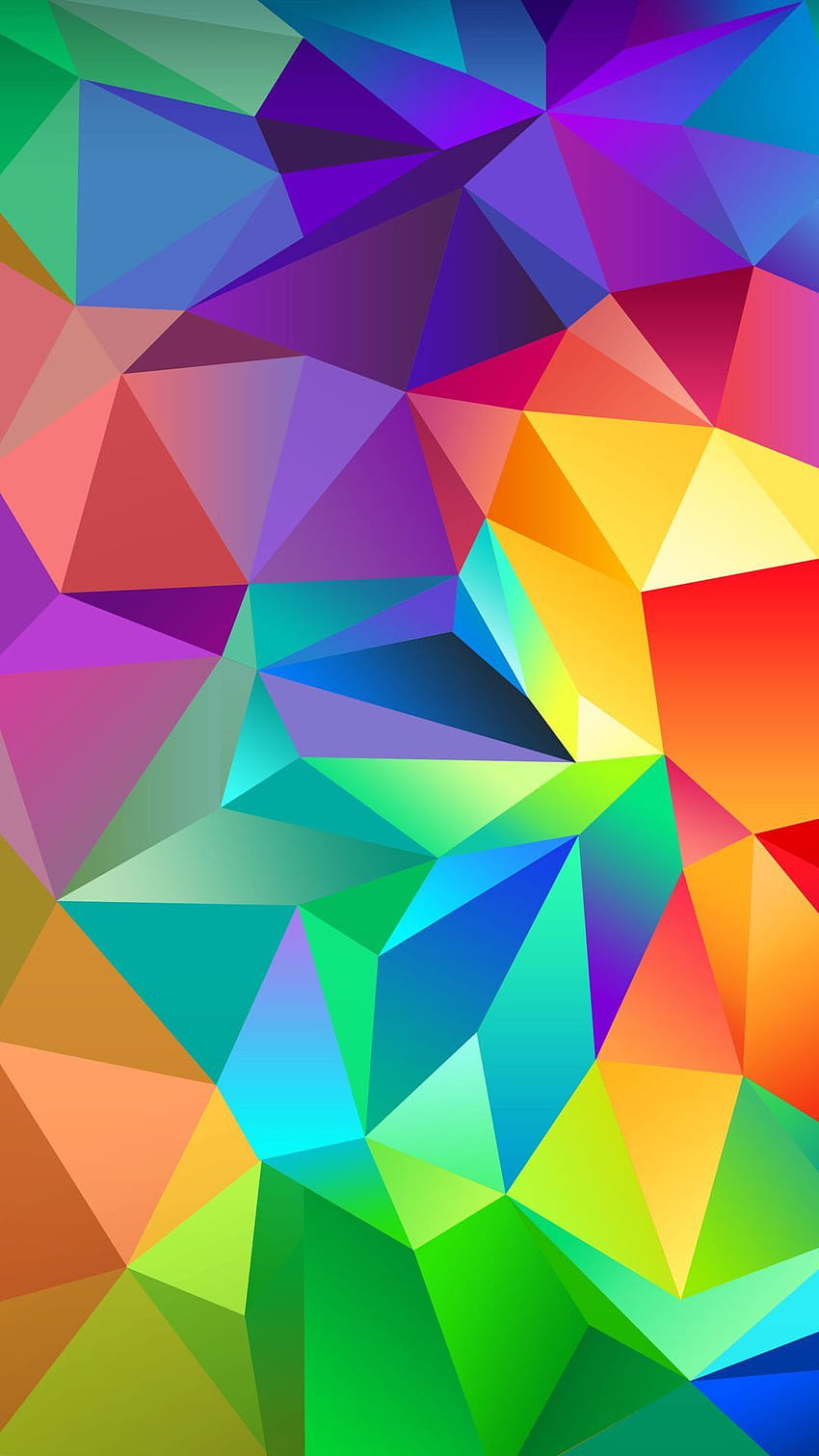 цветни геометрични триъгълници HD тапет за телефон