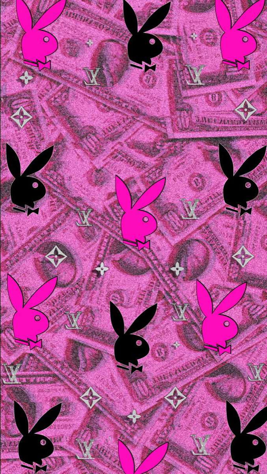 Playboy Bunny, естетика на розово зайче HD тапет за телефон