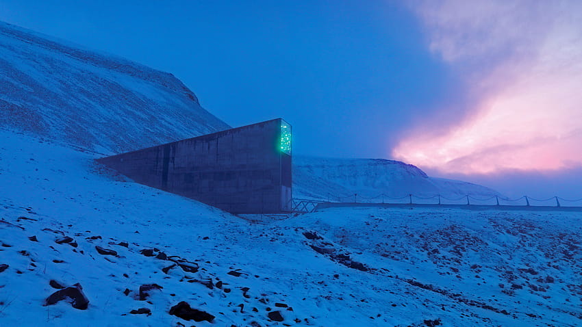Svalbard Global Seed Vault, Svalbard, Norway, Travel HD wallpaper