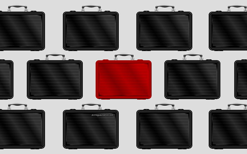 Leadership concepts, creative art, business concepts, leader, suitcases, red suitcase, Leadership with resolution 2880x1800. High Quality HD wallpaper