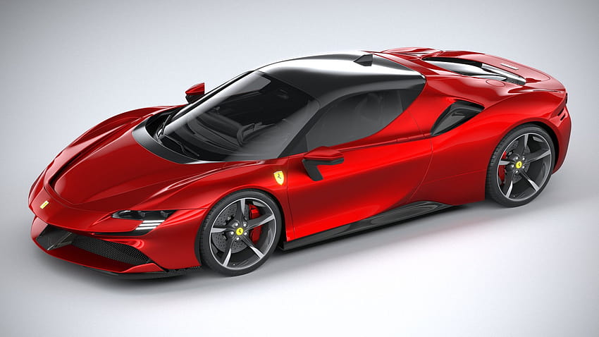Ferrari SF90 Stradale 2021 Modelo 3D, 2021 ferrari sf90 stradale fondo de pantalla