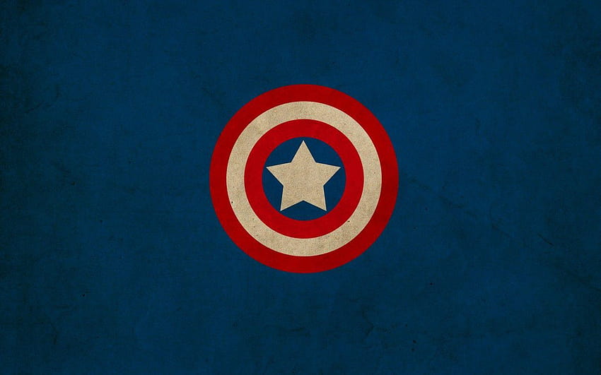 Minimalistyczna tarcza Kapitana Ameryki Marvel Comics logo Franck Grzyb, tarcza marvel tło Tapeta HD