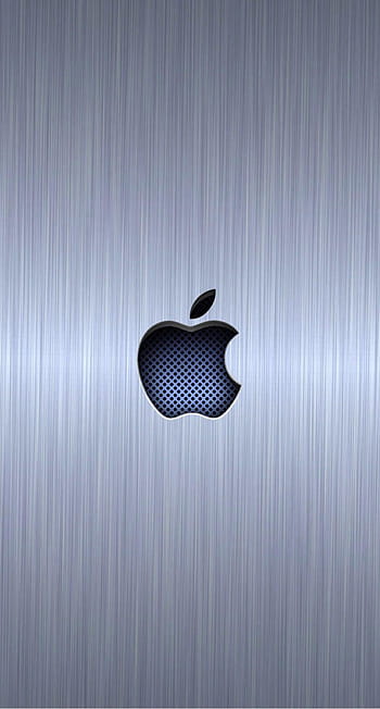 Apple Logo Silver Metal Glossy Shine - Decoratemobile.com