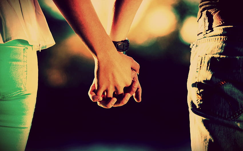 lovers, Holding Hands, Couple / and, teen boys nature HD wallpaper