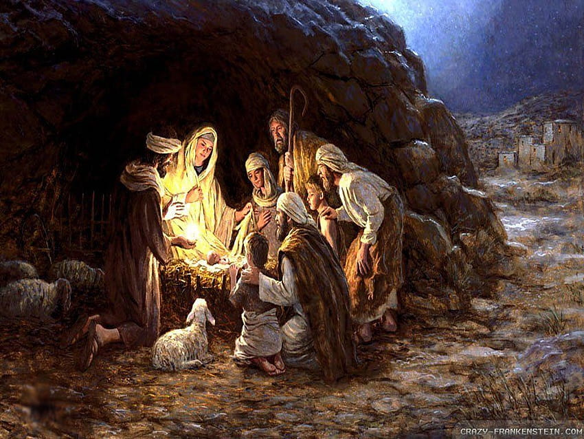 4 아기 예수 스크린 세이버와 예수 크리스마스의 탄생 HD 월페이퍼