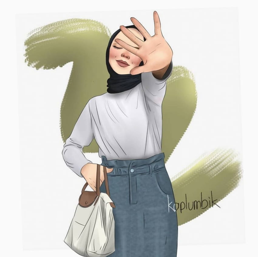 ✓ Drawing Art Girl Hijab ในปี 2020 สาวการ์ตูนฮิญาบ วอลล์เปเปอร์ HD