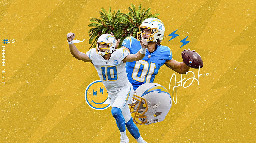Colts fan messing around making NFL art heres a Justin Herbert wallpaper  I made  rChargers