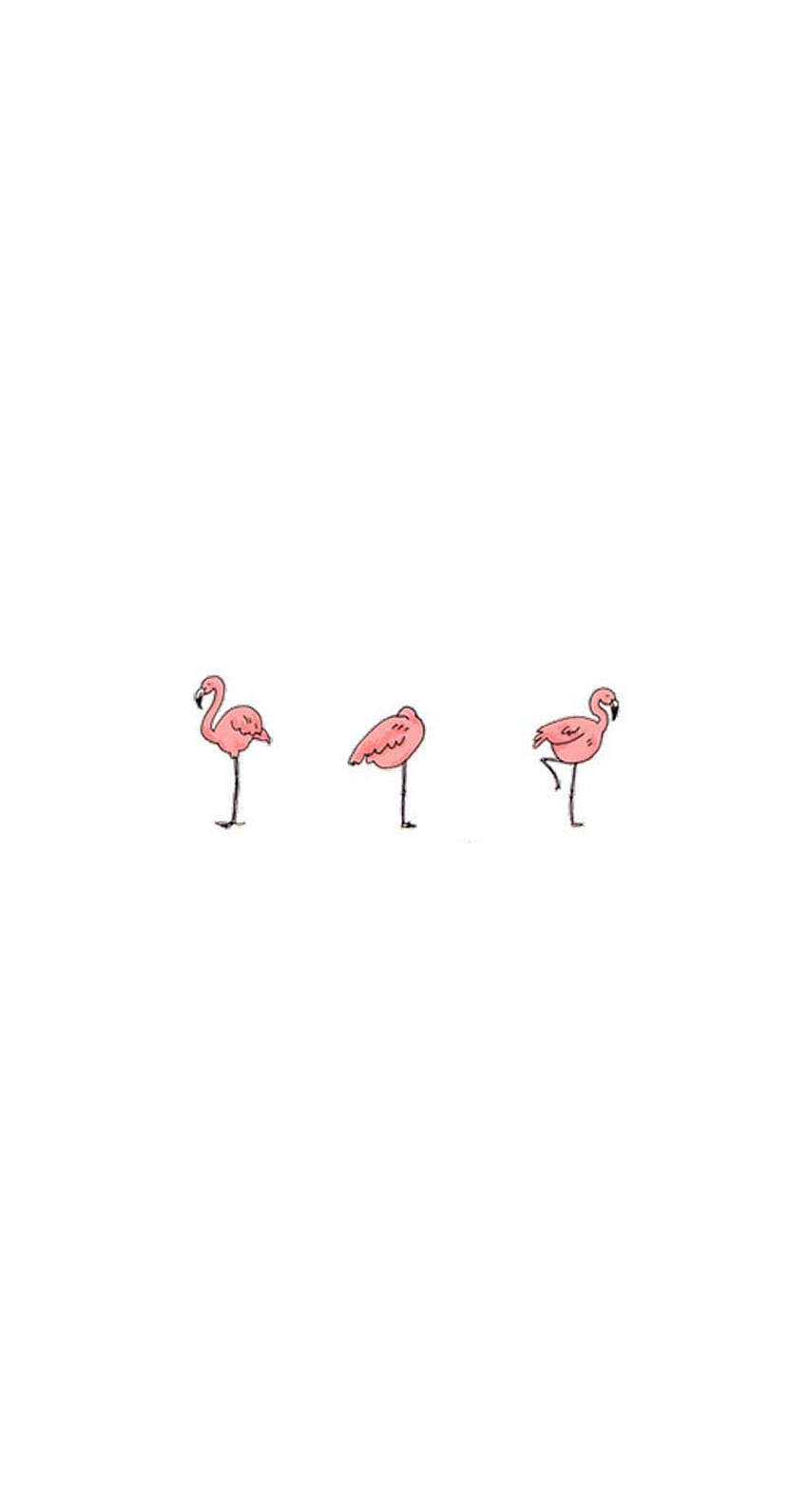 lindo flamingo simples, lindo pássaro minimalista Papel de parede de celular HD