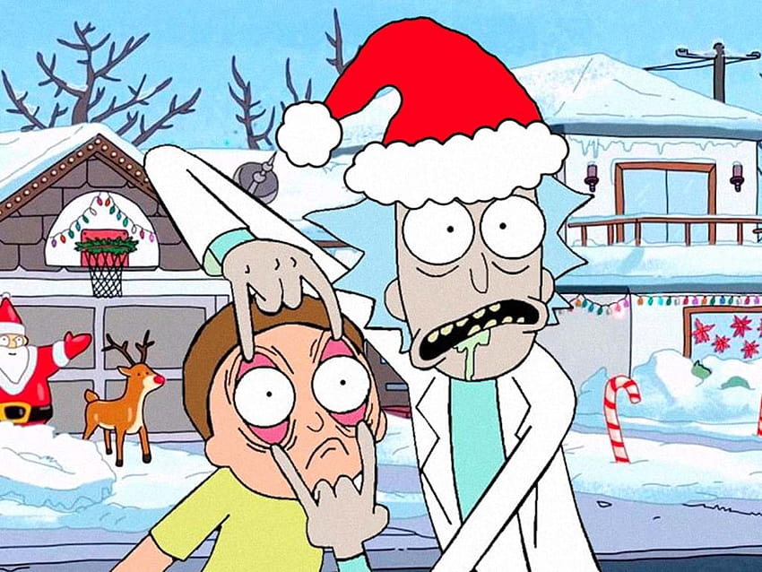 Rick y Morty Navidad, Navidad Rick y Morty fondo de pantalla