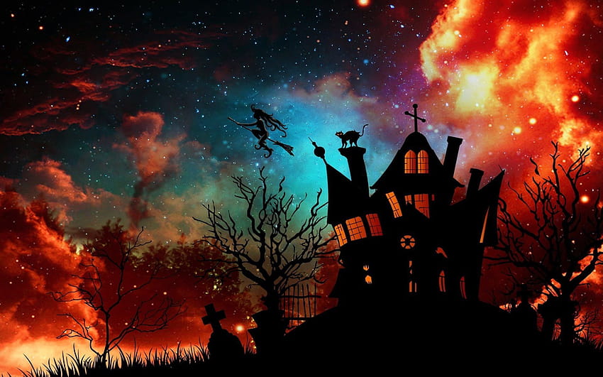Abstraktes Halloween, Halloween-Party HD-Hintergrundbild