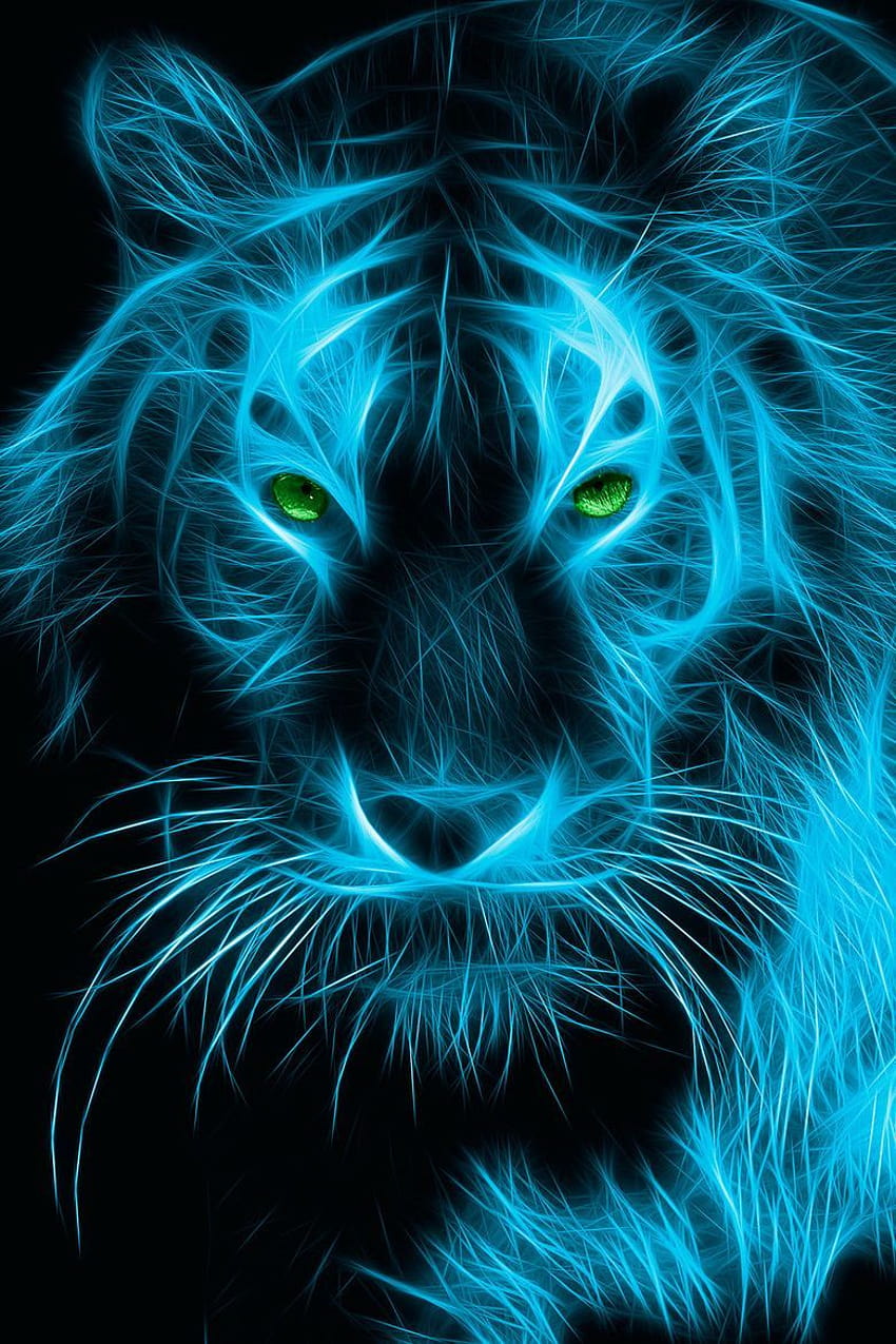 Niebieski Tygrys Tapeta na telefon HD