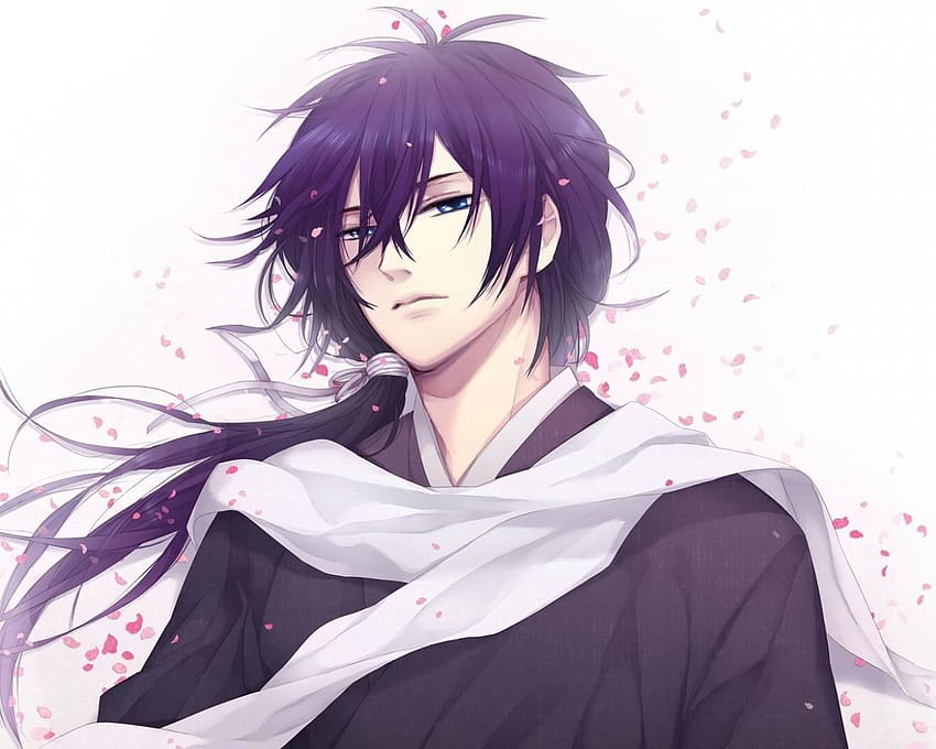 anime guy w purple hair  Drawception