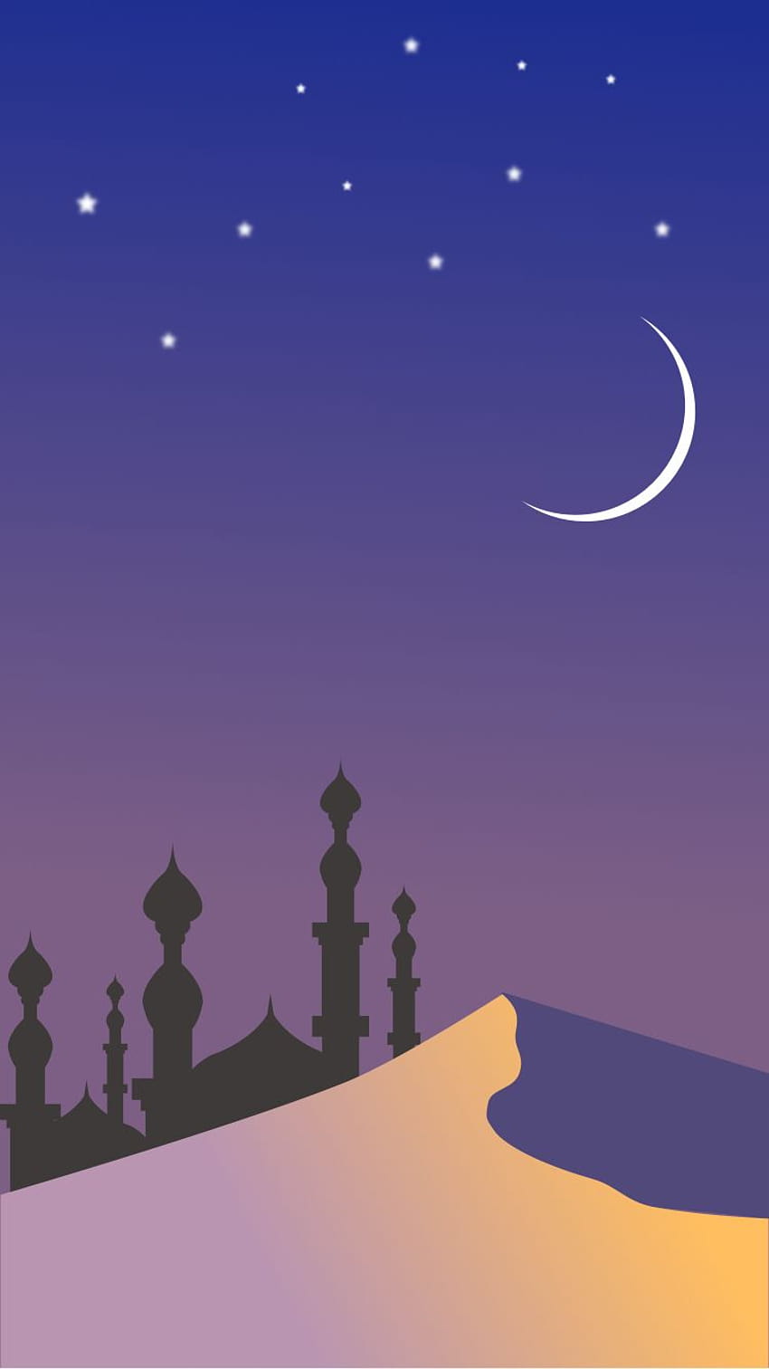 yanchiwan, ramadán de diseño plano fondo de pantalla del teléfono
