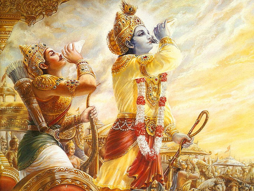 Lord Sri Krishna Arjuna, Lord Krishna und Arjuna HD-Hintergrundbild