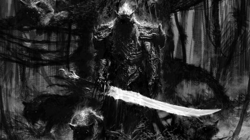 Dark Warrior, dark sword HD wallpaper