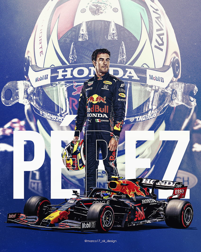 Sergio Perez Red Bull Artwork / auf Behance, Checo Perez Red Bull HD-Handy-Hintergrundbild