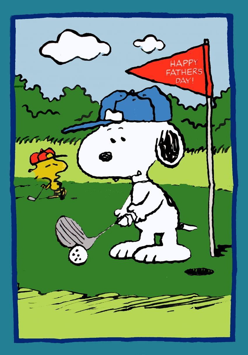 Snoopy Golf, snoopy fathers day HD phone wallpaper