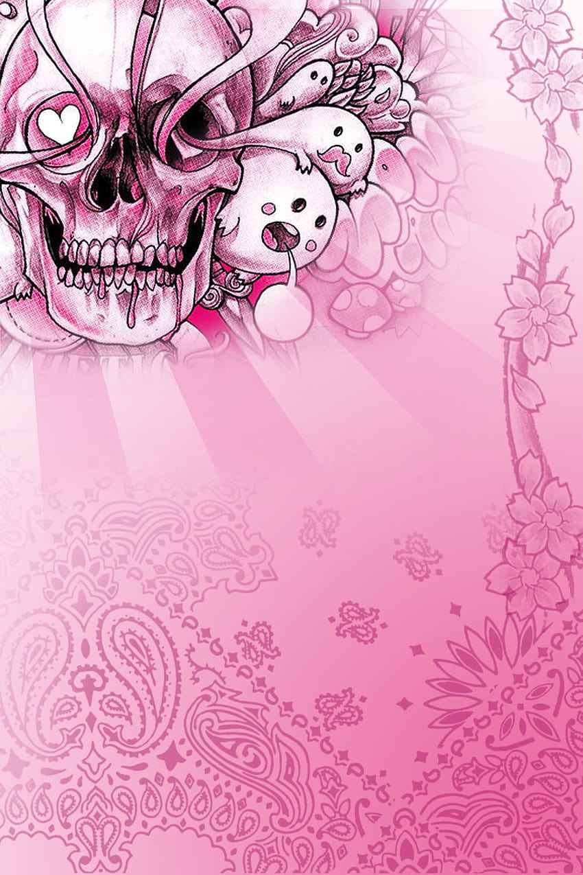 Pink n black  Skull wallpaper Black skulls wallpaper Skull crafts