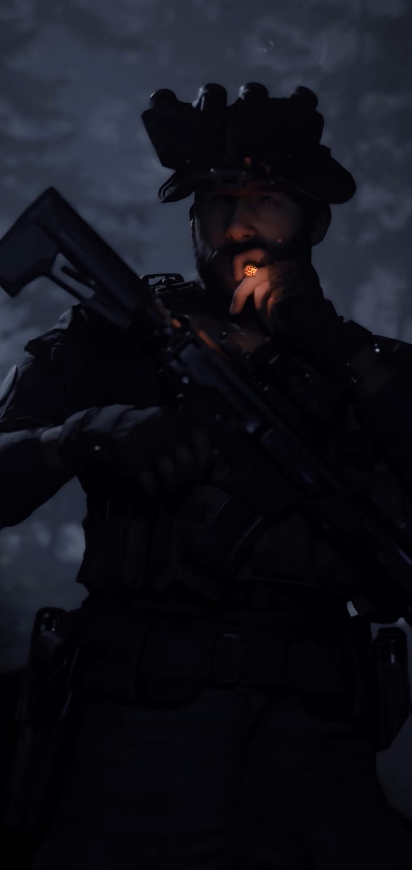 Call of Duty: Modern Warfare Capitán Price Fumar, call of duty modern warfare android fondo de pantalla del teléfono