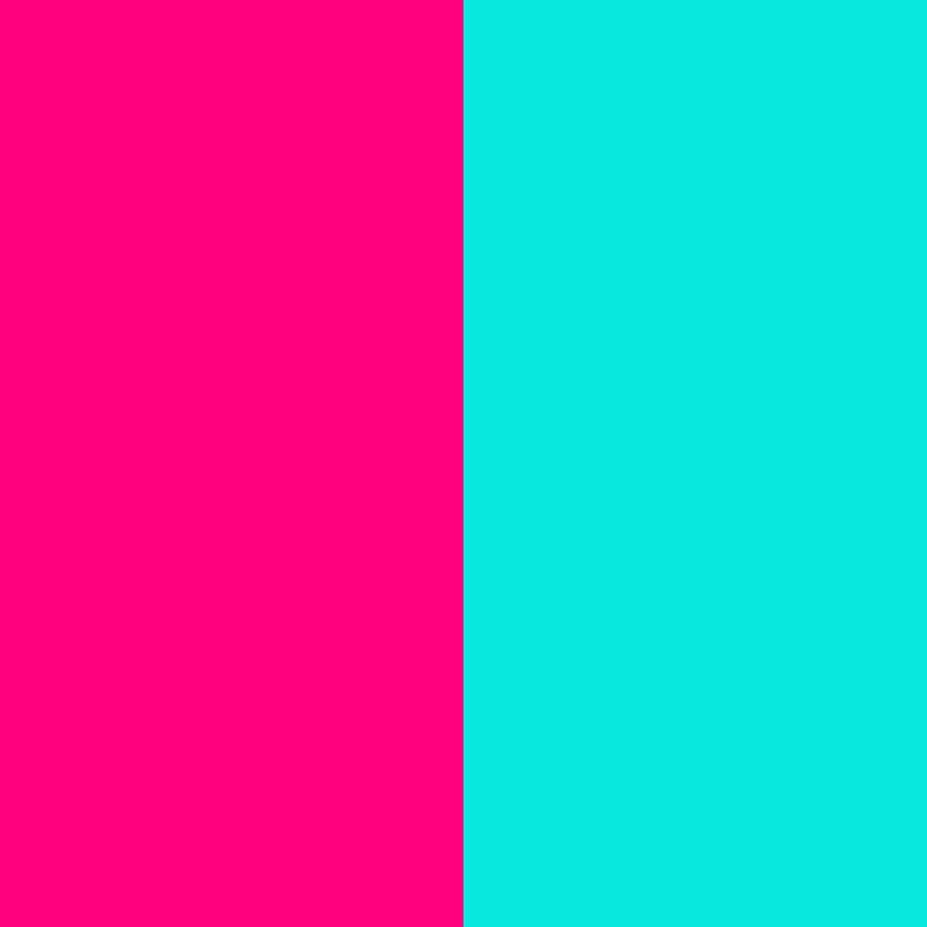 resolution Bright Pink and Bright Turquoise solid two color backgrounds [2048x2048] for your , Mobile & Tablet, two colours HD phone wallpaper