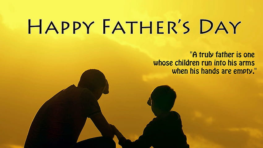 Happy Fathers Day with of Father and Son, celebrate fathers day HD wallpaper