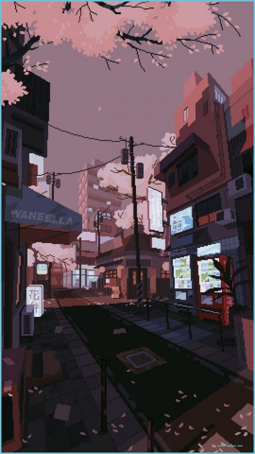 Anime Aesthetic Street HD phone wallpaper