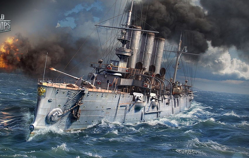 sea, ship, shot, cruiser, Diana, World of Warships, The, cruisers ships HD wallpaper