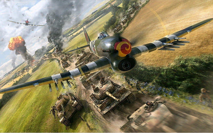 attacco aereo stormtroopers inglesi nella colonna tedesca seconda guerra mondiale Sfondo HD
