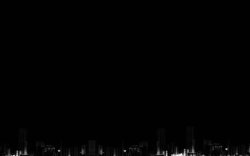 City Black Laptop, aesthetic dark laptop HD wallpaper