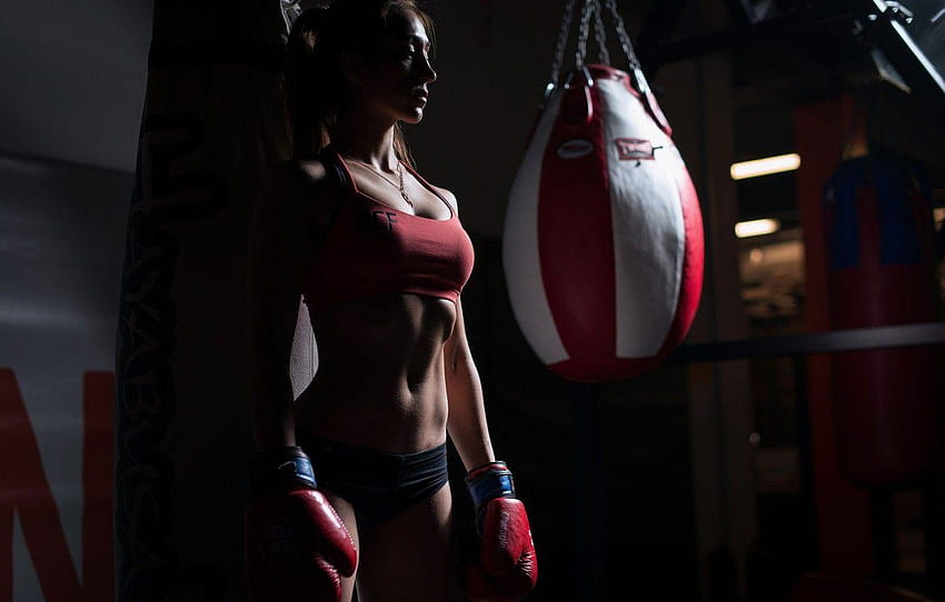woman, shadows, Boxing , section спорт, women boxer HD wallpaper