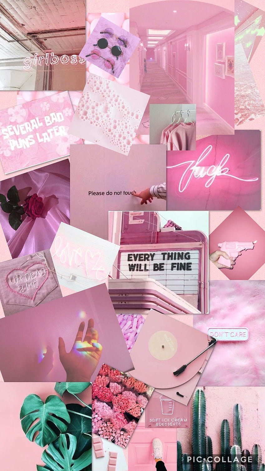 Nataly on, aesthetic cream pink collage HD phone wallpaper | Pxfuel
