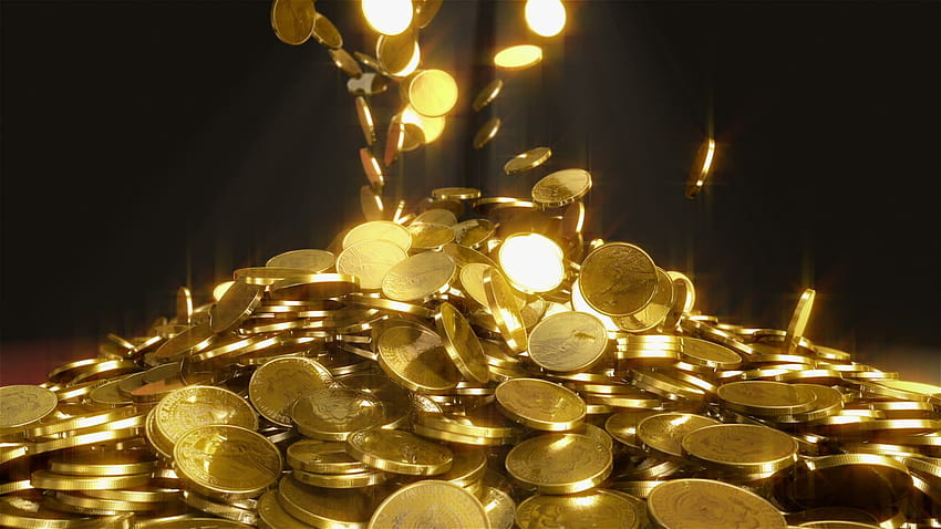 Златни монети HD тапет