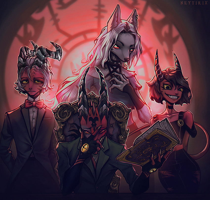 evil, demon, Helluva Boss, vivziepop, Loona, blitzo HD wallpaper