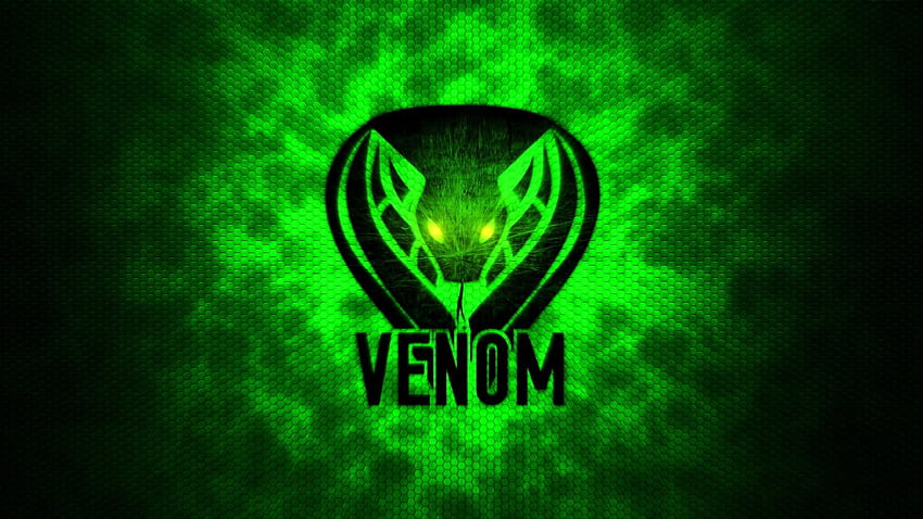 Logo Venom sul cane, veleno verde Sfondo HD
