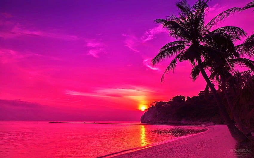7 Hot Pink Sunset, surreal sunset HD wallpaper | Pxfuel