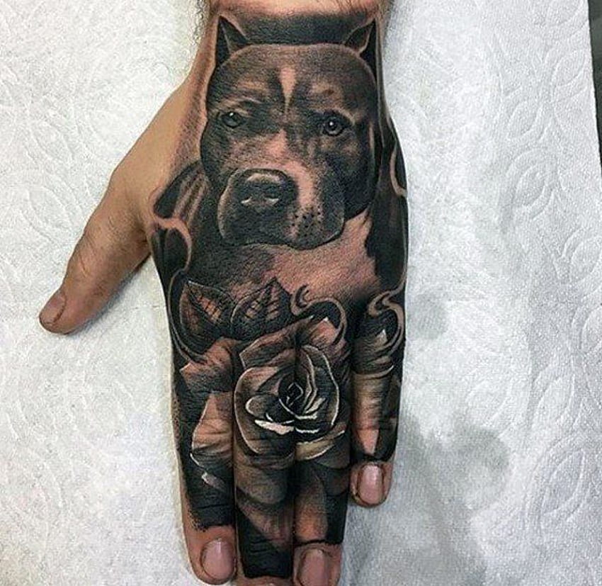7 Pit Bull Dog Tattoo Designs and Stencils