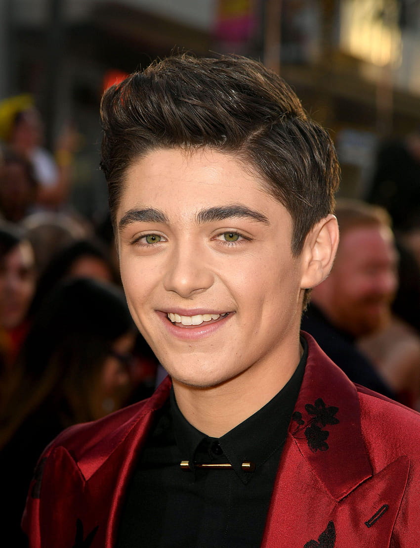 Actor Asher Angel on the red carpet at the 'Shazam!' movie, asher angel tumblr HD phone wallpaper