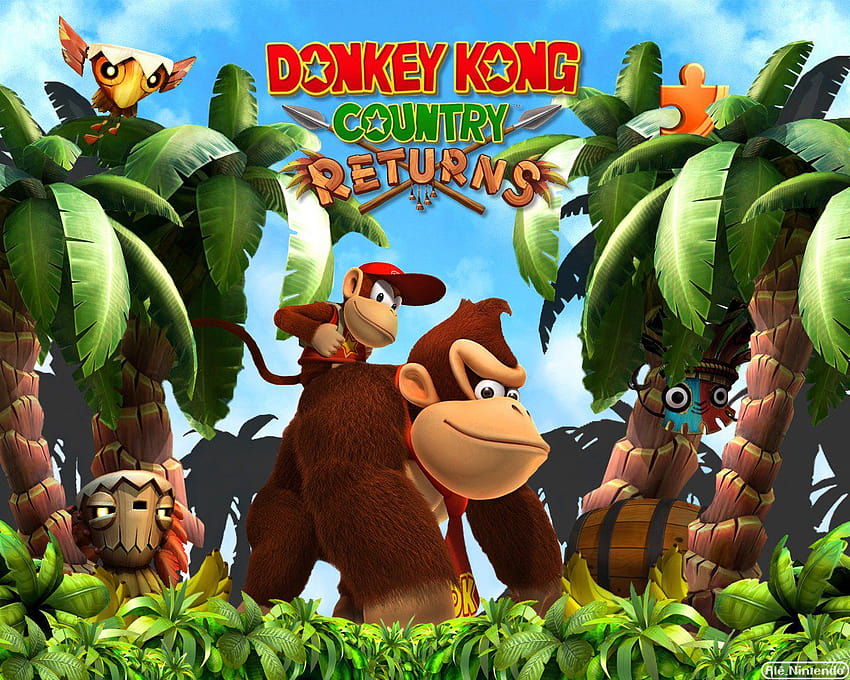 Donkey Kong Country Returns, Gorilla, Palm Trees, donkey kong 64 HD  wallpaper | Pxfuel