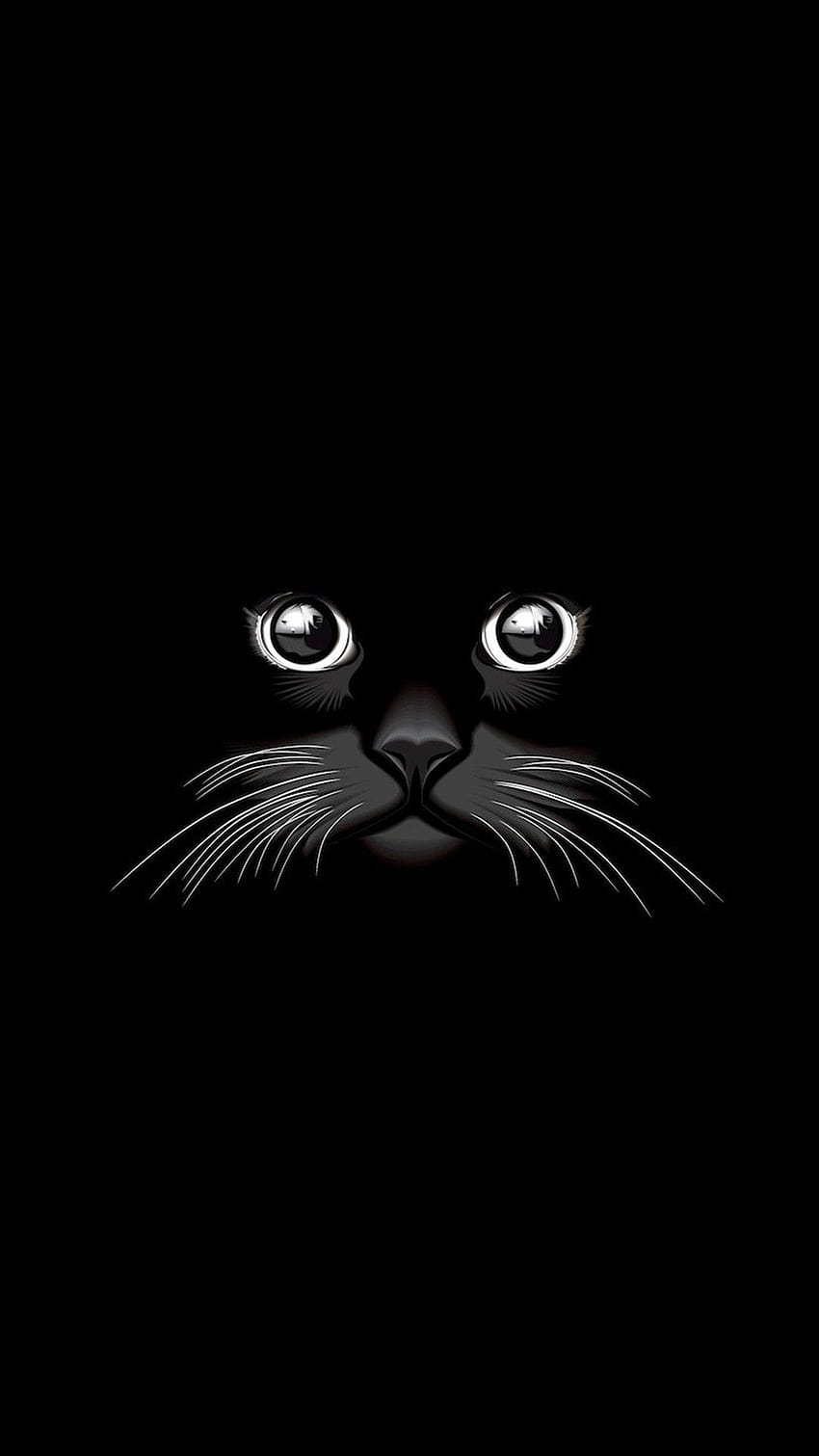 Schwarze Katze, Katzentelefon HD-Handy-Hintergrundbild
