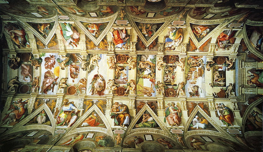 Sfondi del soffitto della Cappella Sistina, cappella primaverile Sfondo HD