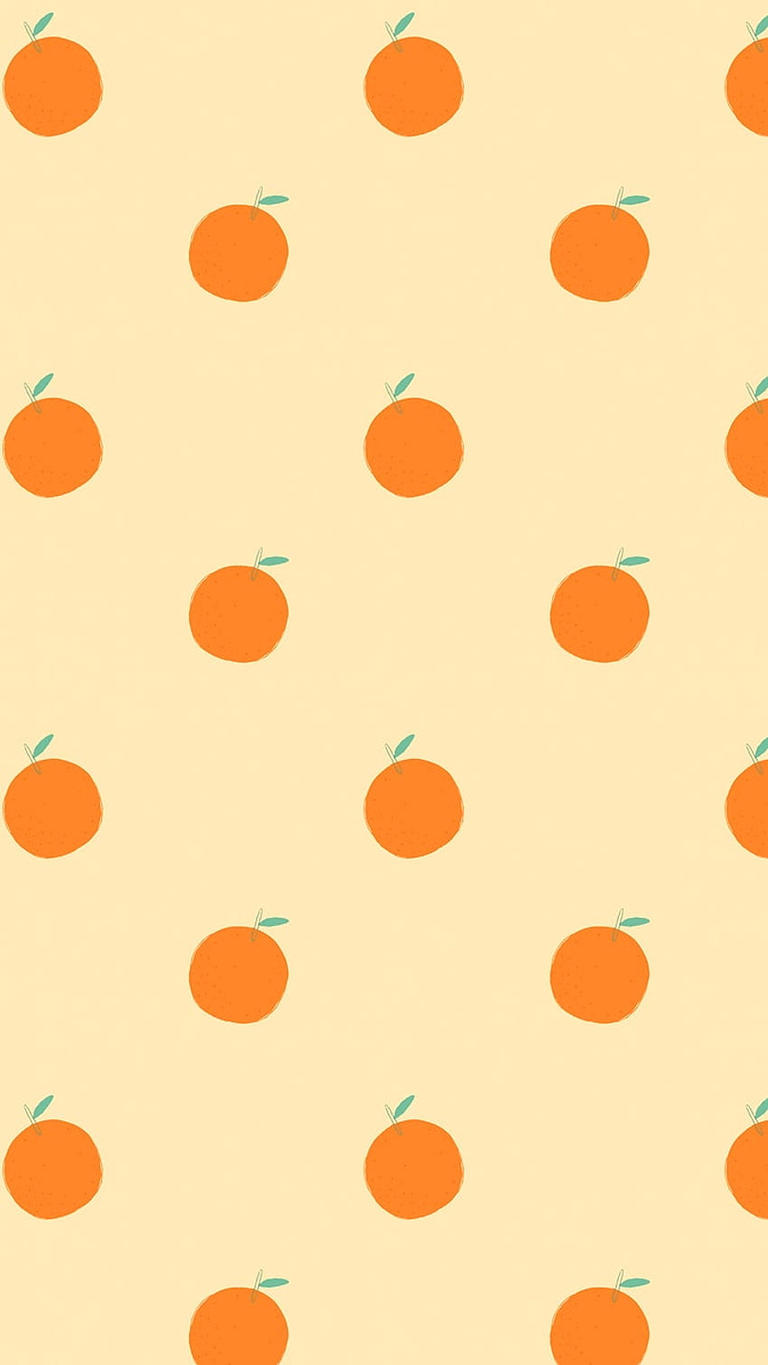 Fruit orange pattern pastel backgrounds, pastel pattern HD phone wallpaper